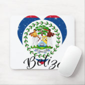 Tapis De Souris Drapeau Du Belize - (Avec souris)