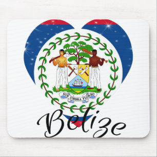 Tapis De Souris Drapeau Du Belize -