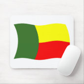 Tapis de souris Drapeau du Bénin (Avec souris)