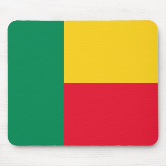 Tapis De Souris Drapeau du Bénin (Afrique) (Devant)