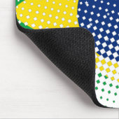 Tapis De Souris Drapeau Du Brésil Avec Effet Halftone (Coin)