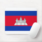 Tapis De Souris Drapeau du Cambodge (Avec souris)