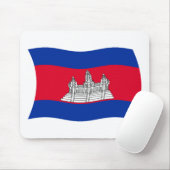 Tapis de souris Drapeau du Cambodge (Avec souris)