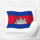 Tapis de souris Drapeau du Cambodge (Avec souris)