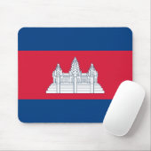 Tapis De Souris Drapeau du Cambodge Mouspad (Avec souris)