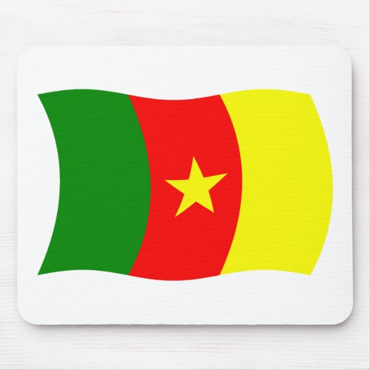 Tapis de souris Drapeau du Cameroun (Devant)