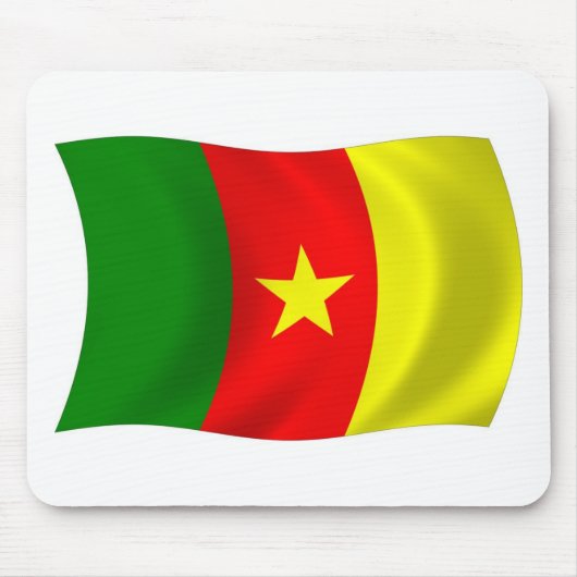 Tapis de souris Drapeau du Cameroun (Devant)