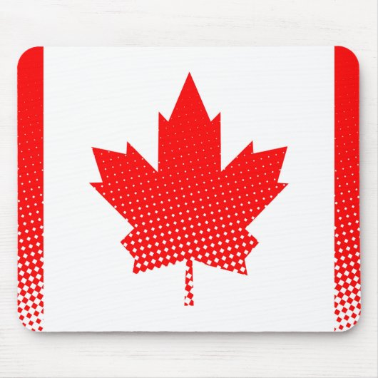 Tapis De Souris Drapeau Du Canada À Effet Halfton (Devant)