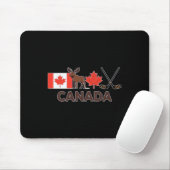 Tapis De Souris Drapeau du Canada Feuille d'érable canadienne Cerf (Avec souris)