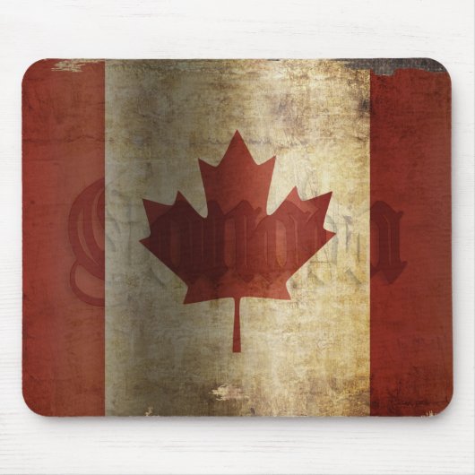 Tapis De Souris Drapeau du Canada / Grunge... (Devant)