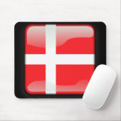 Tapis De Souris Drapeau du Danemark (Avec souris)