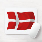 Tapis de souris Drapeau du Danemark (Avec souris)