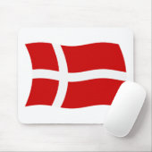 Tapis de souris Drapeau du Danemark (Avec souris)