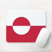 Tapis De Souris Drapeau du Groenland (Avec souris)