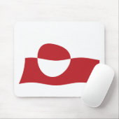 Tapis de souris Drapeau du Groenland (Avec souris)