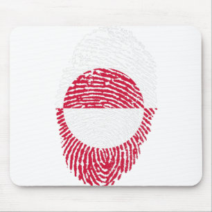 Tapis De Souris Drapeau du Groenland empreintes digitales Country