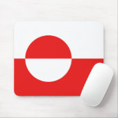 Tapis De Souris Drapeau du Groenland Mousepad (Avec souris)