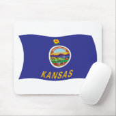 Tapis de souris Drapeau du Kansas (Avec souris)