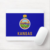 Tapis De Souris Drapeau du Kansas (Avec souris)