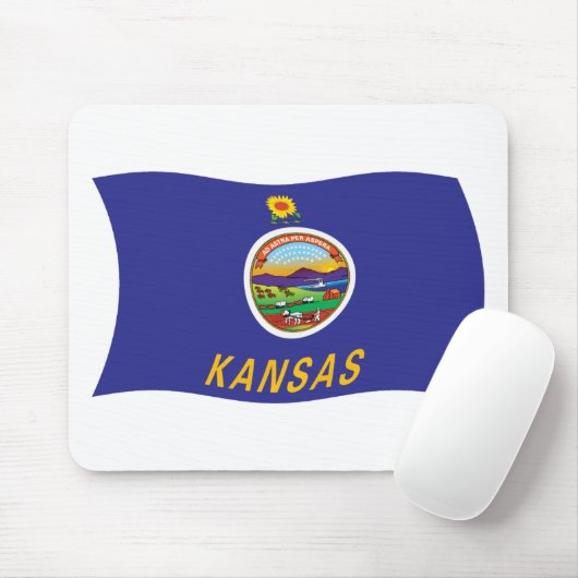 Tapis De Souris Drapeau du Kansas Mousepad (Avec souris)