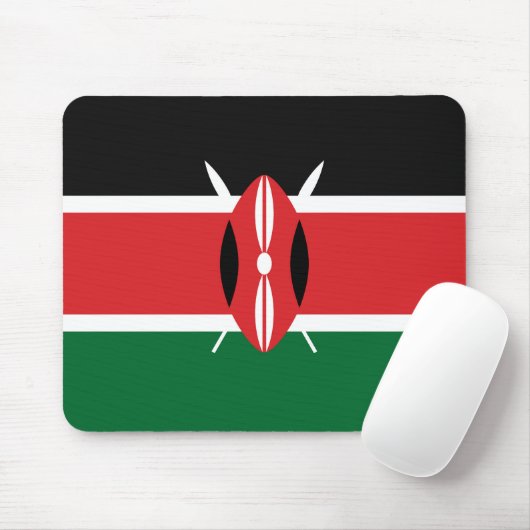 Tapis De Souris Drapeau du Kenya (Avec souris)