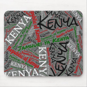 Tapis De Souris Drapeau du Kenya couleurs patriotique
