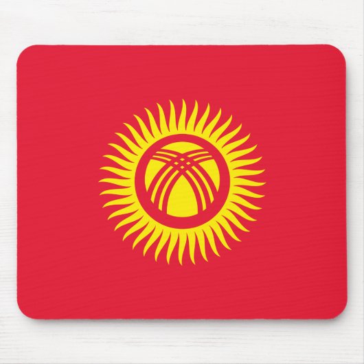 Tapis De Souris Drapeau du Kirghizistan (Devant)