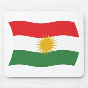 Tapis de souris Drapeau du Kurdistan