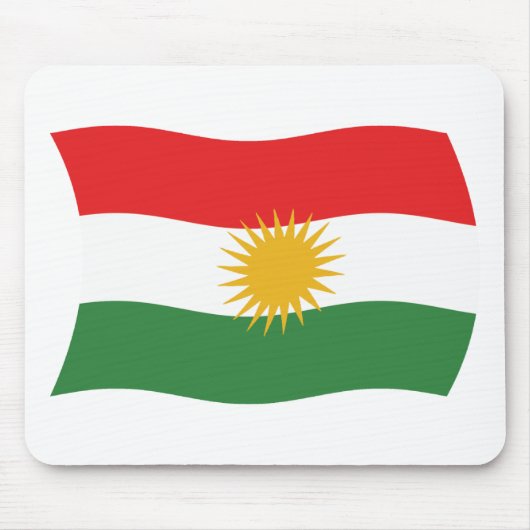 Tapis de souris Drapeau du Kurdistan (Devant)