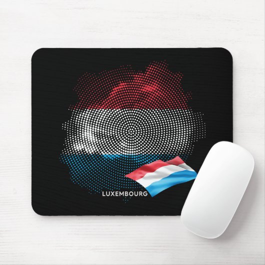Tapis De Souris Drapeau du Luxembourg (Avec souris)