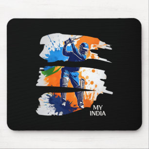 Tapis De Souris Drapeau du maillot de cricket d'Inde Cricket indie