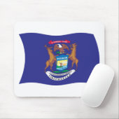 Tapis de souris Drapeau du Michigan (Avec souris)