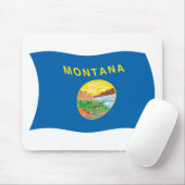 Tapis de souris Drapeau du Montana (Avec souris)