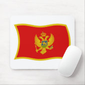 Tapis de souris Drapeau du Monténégro (Avec souris)