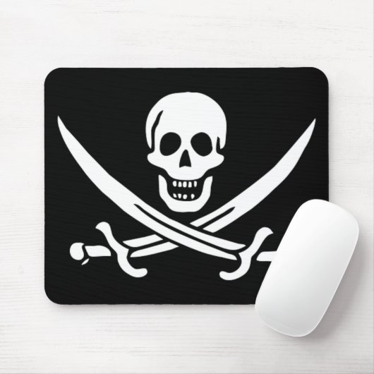Tapis De Souris Drapeau du pirate JAck Rackam (Avec souris)