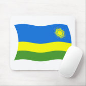 Tapis de souris Drapeau du Rwanda (Avec souris)
