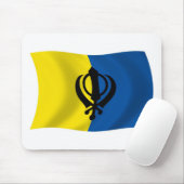 Tapis de souris Drapeau du sikhisme (Avec souris)