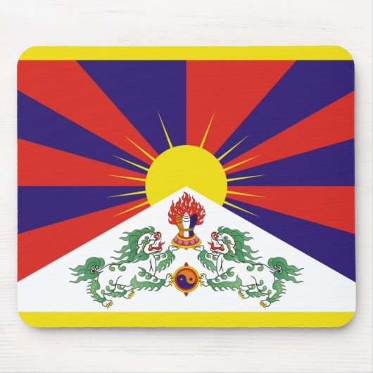 Tapis De Souris Drapeau du Tibet libre (Devant)
