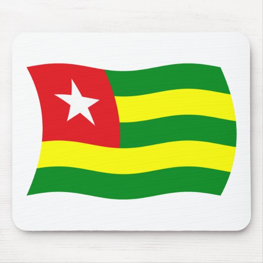 Tapis de souris Drapeau du Togo (Devant)