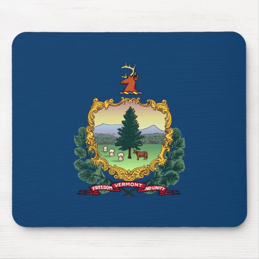 Tapis De Souris Drapeau du Vermont (Devant)