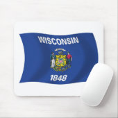 Tapis De Souris Drapeau du Wisconsin Mousepad (Avec souris)