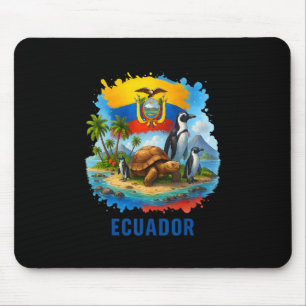 Tapis De Souris Drapeau équatorien Équateur Îles Galapagos Vacance
