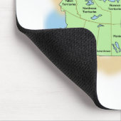Tapis De Souris Drapeau et carte canadiens (Coin)