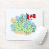 Tapis De Souris Drapeau et carte canadiens (Avec souris)