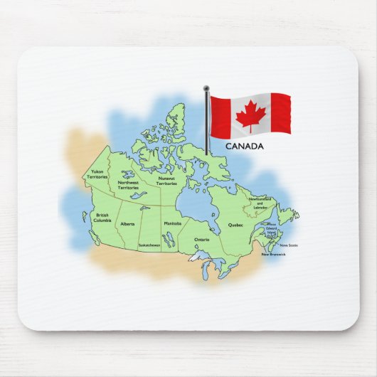 Tapis De Souris Drapeau et carte canadiens (Devant)