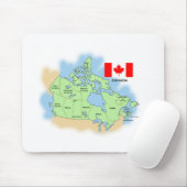 Tapis De Souris Drapeau et carte du Canada (Avec souris)