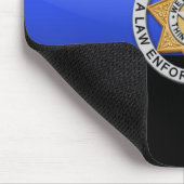 Tapis De Souris Drapeau et insigne de la Ligne Bleue Mince (Coin)