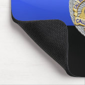 Tapis De Souris Drapeau et insigne de la Ligne Bleue Mince (Coin)