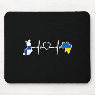 Tapis De Souris Drapeau finlandais ukrainien - Ukraine Finlande Ba