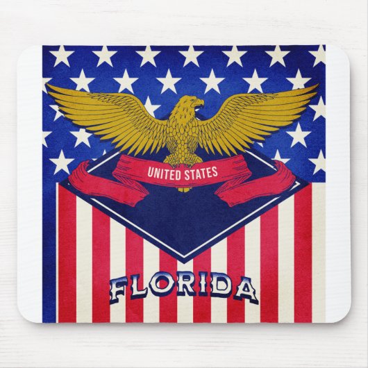 Tapis De Souris Drapeau Florida USA (Devant)